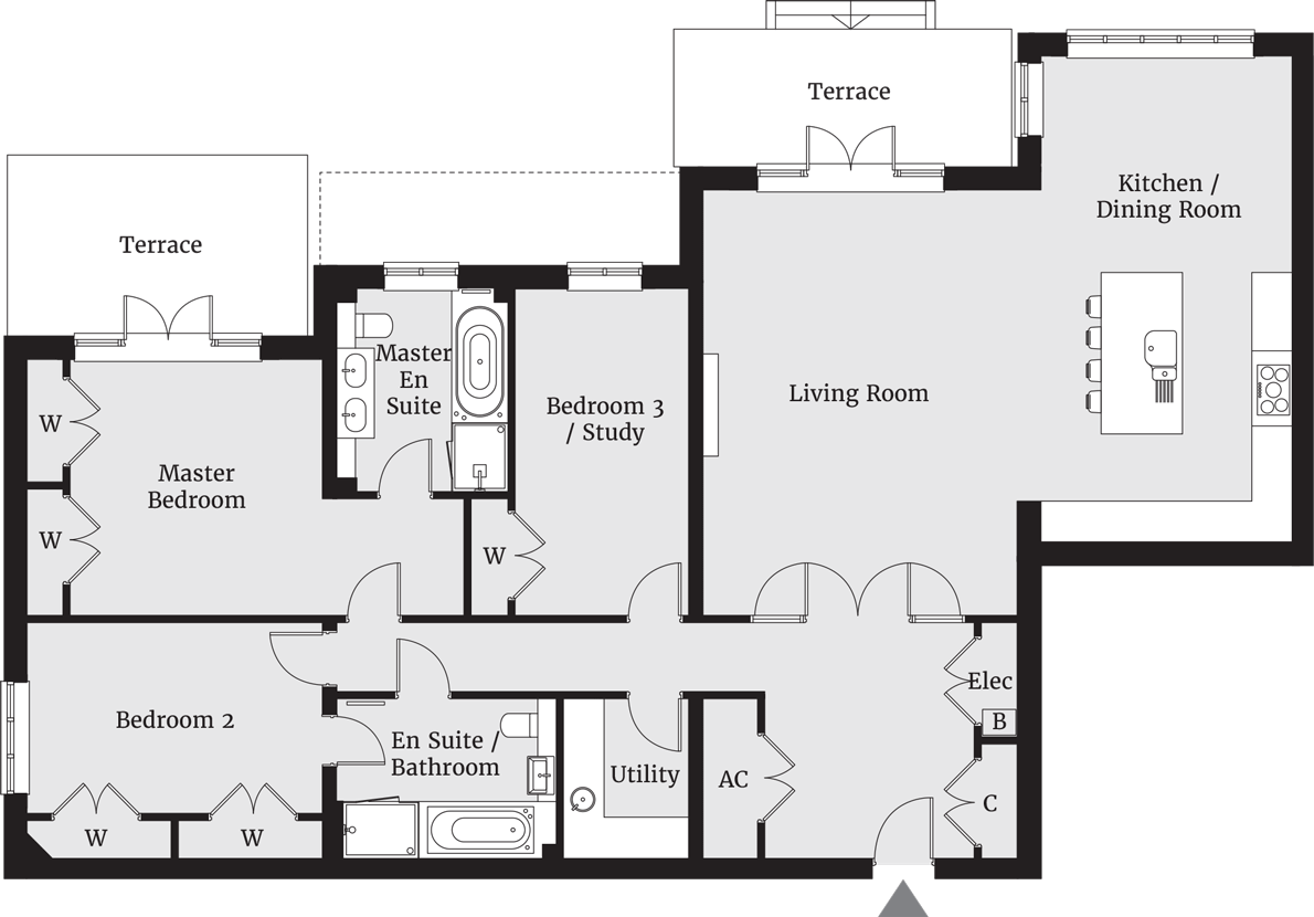 Woodlands Lodge Floor Plans Plot2 - Floor Plan (1190x830), Png Download