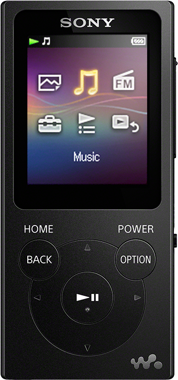 Sony Nw-e395/b Black 16 Gb Walkman® Audio Player - Feature Phone (2028x792), Png Download