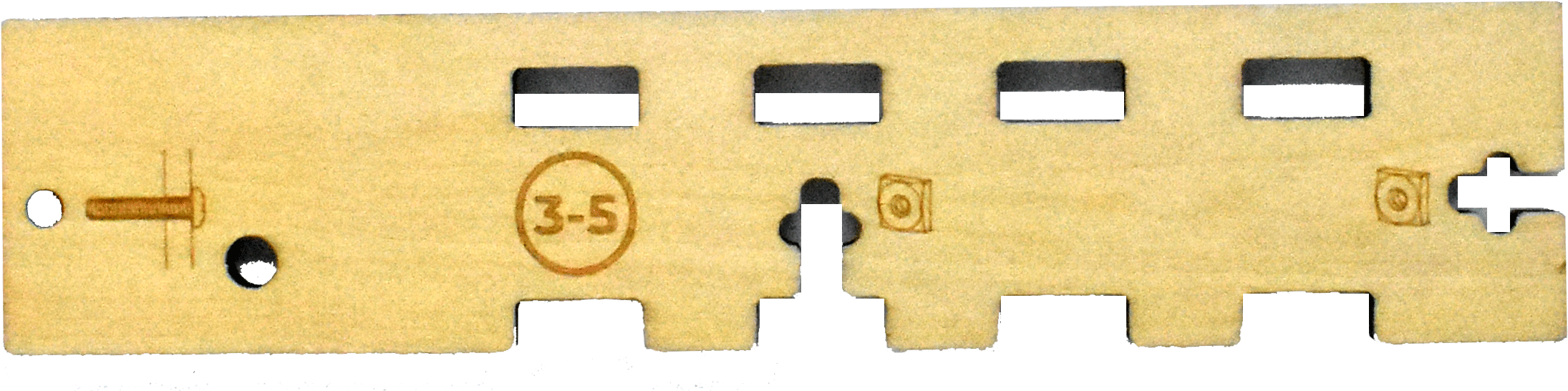 Wood Piece 3-5 - Electronic Component (2247x597), Png Download