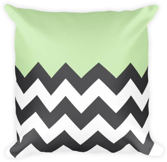 Black Chevron Half Green Square Pillow - Baby Diaper Bags Camo (600x600), Png Download