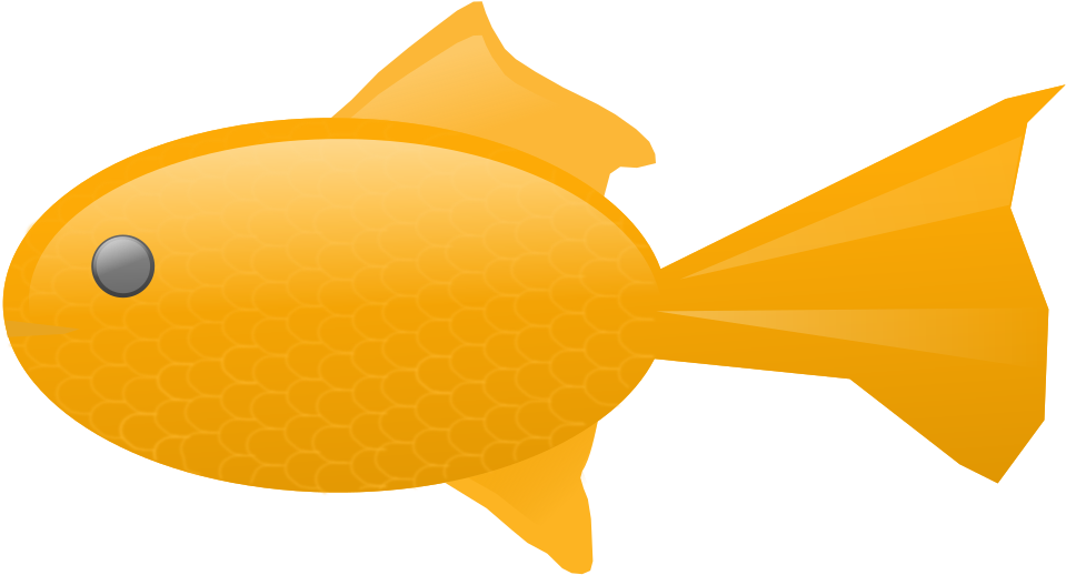 Goldfish Clipart Yellow - Pomacentridae (1000x554), Png Download