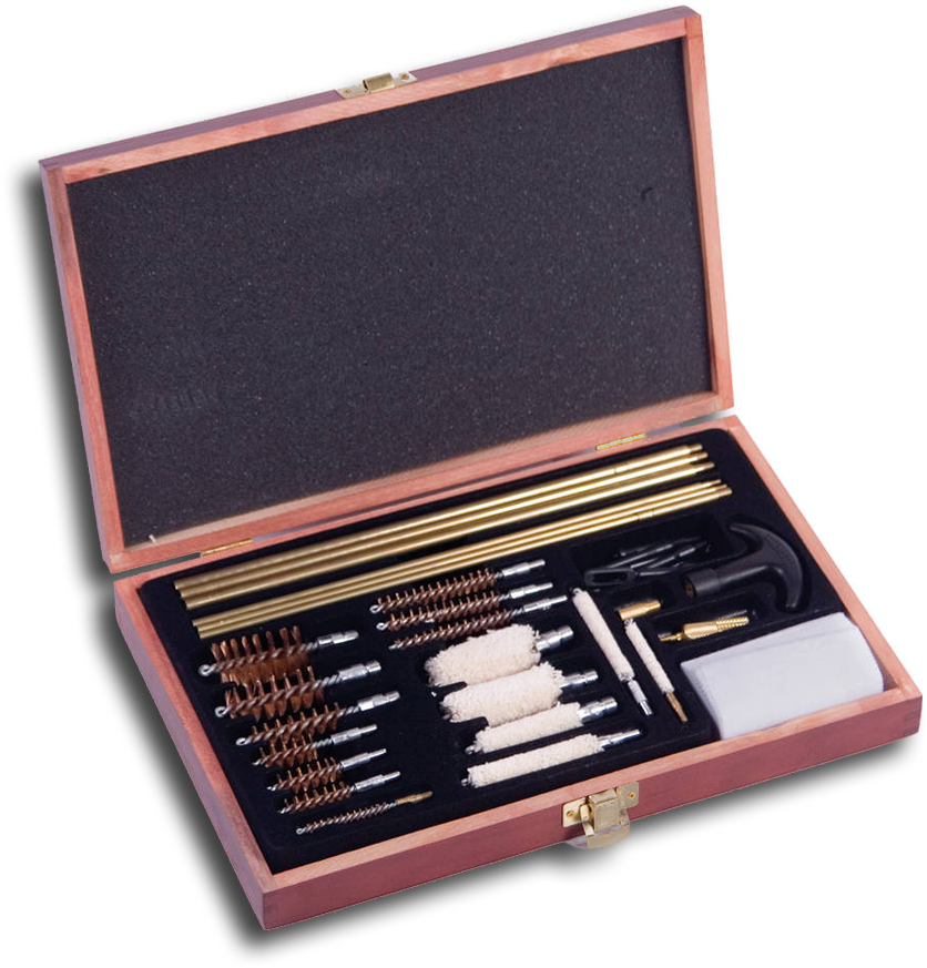 Winchester 42 Piece Deluxe Universal Cleaning Kit Wood - Gun (966x1200), Png Download