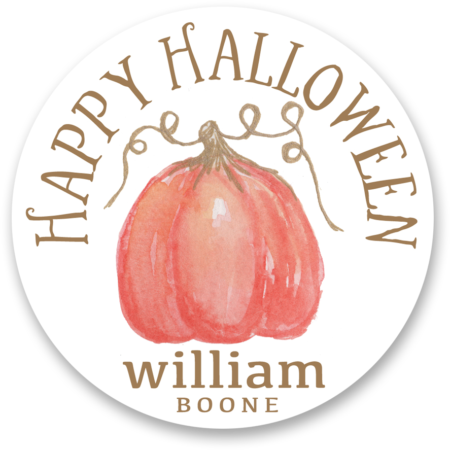 Orange Pumpkin Halloween Stickers - Natural Foods (1000x1000), Png Download