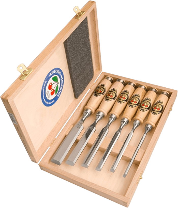 Two Cherries 6 Piece Chisel Set In Wood Box - Schmitt & Comp (700x819), Png Download