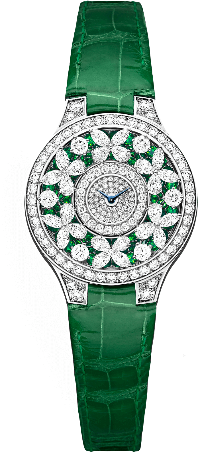 A Graff Ladies' Classic Butterfly Diamond On Emerald - Графф Часы (1400x2000), Png Download