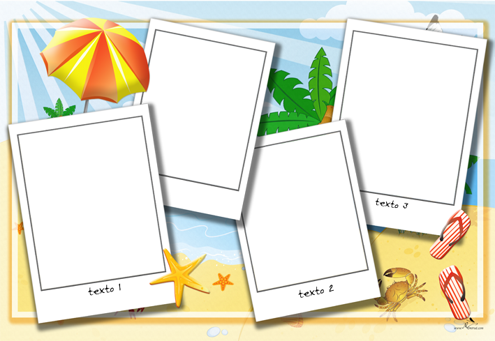 Plantilla Child 1 - Marcos Para Fotos Playa (709x489), Png Download
