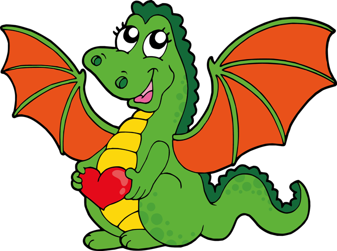 Поздравляю Всех Форумчан С Наступающим Новым Годом - Cute Dragon Green (671x500), Png Download