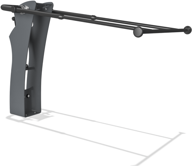 Squat Shoulder Press Lat Pull Down - Rifle (640x554), Png Download