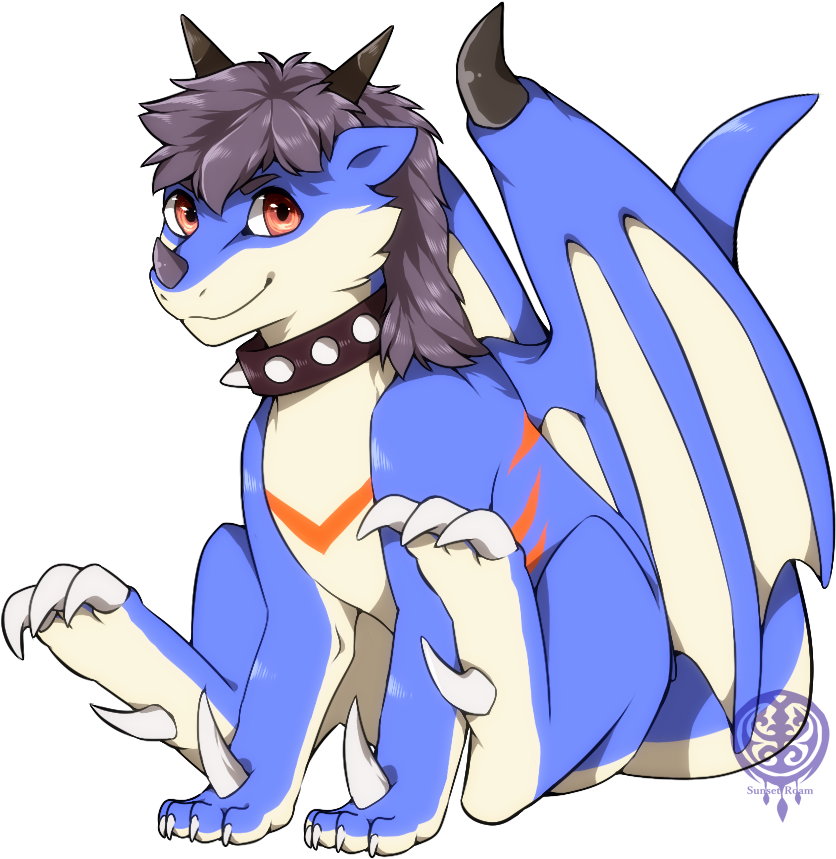 Cute Dragon W - Cartoon (874x922), Png Download