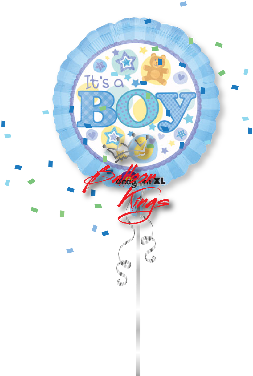 Its A Boy Teddy Bear - Balloon (1068x1280), Png Download