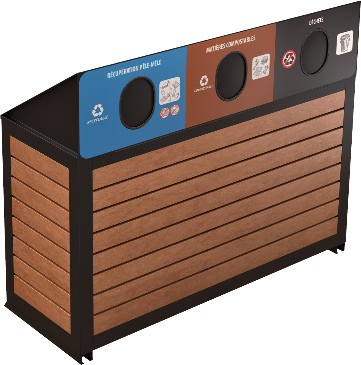 Charlevoix Waste Sorting Hub 3 Streams - Waste Container (1500x1500), Png Download