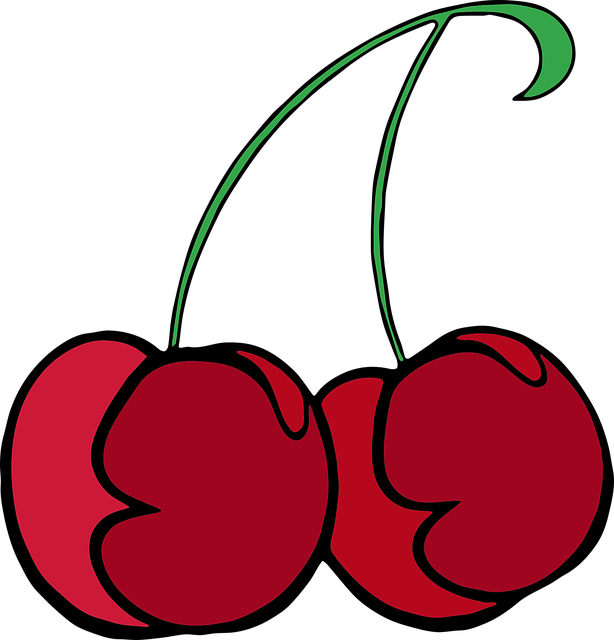 Svgs For Both Of This Colored Cherry Vector And This (614x640), Png Download