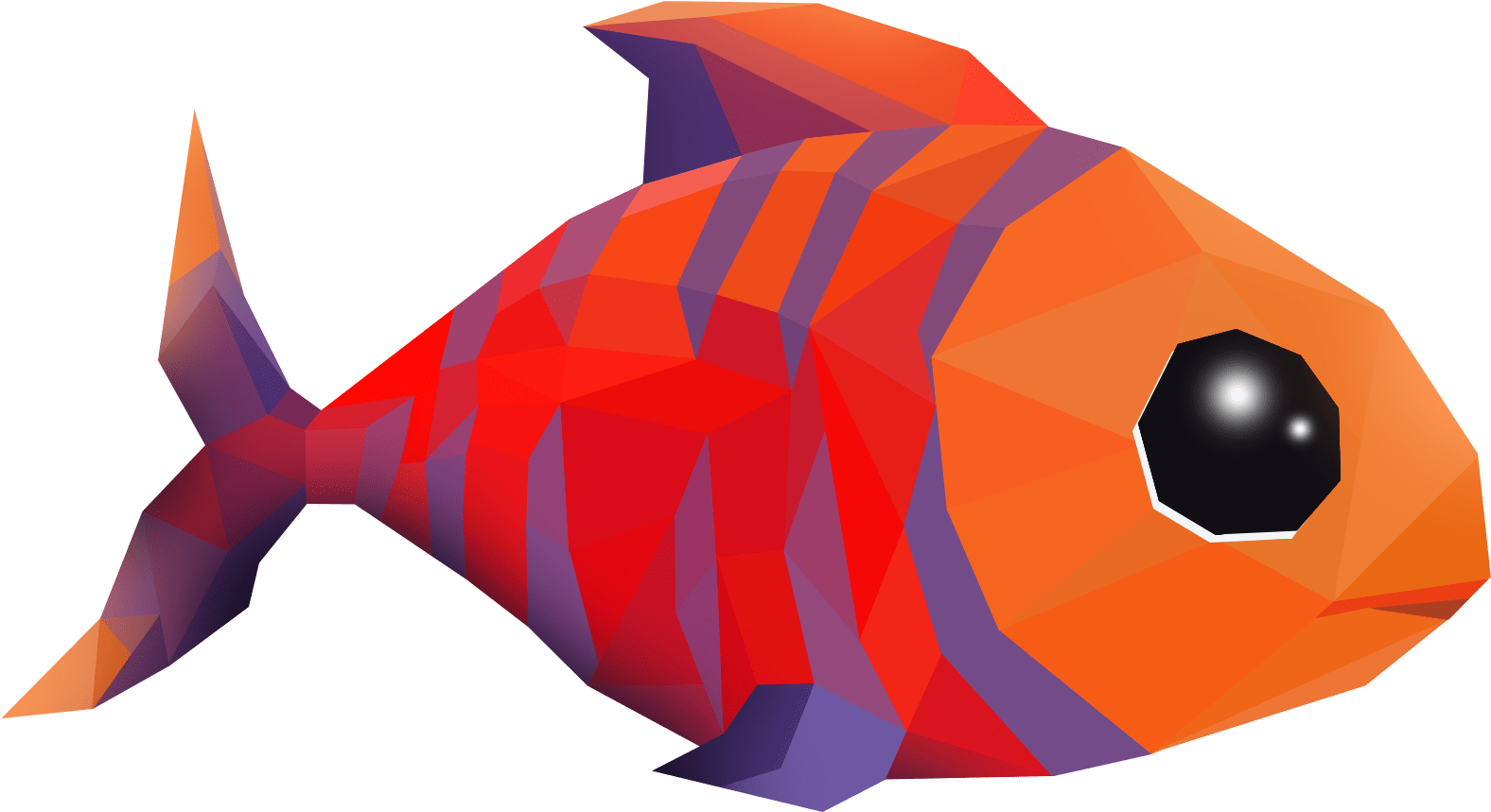 Orange Cute Fish - - Goldfish (2000x2000), Png Download