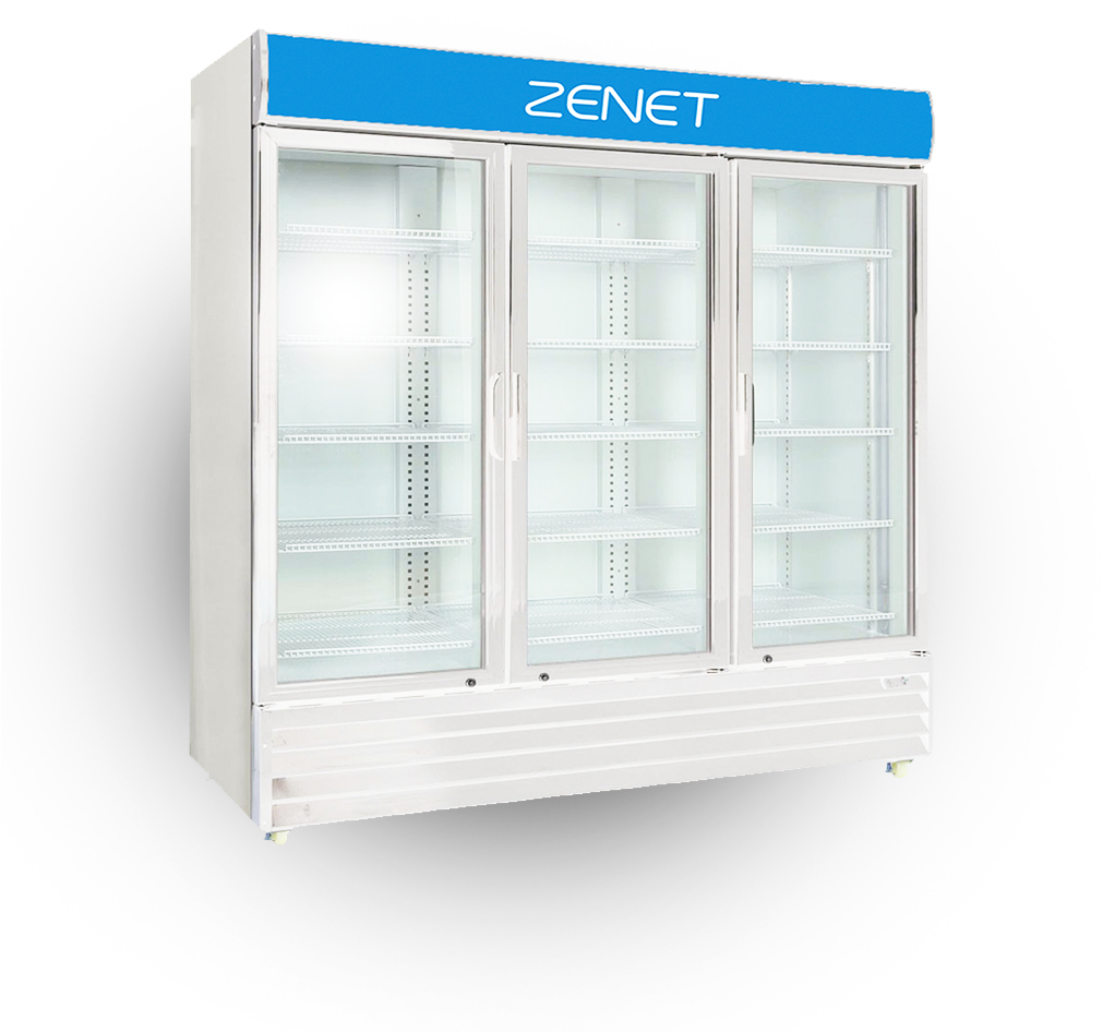 Zenet Upright Double Door Chiller - Display Case (1080x1080), Png Download