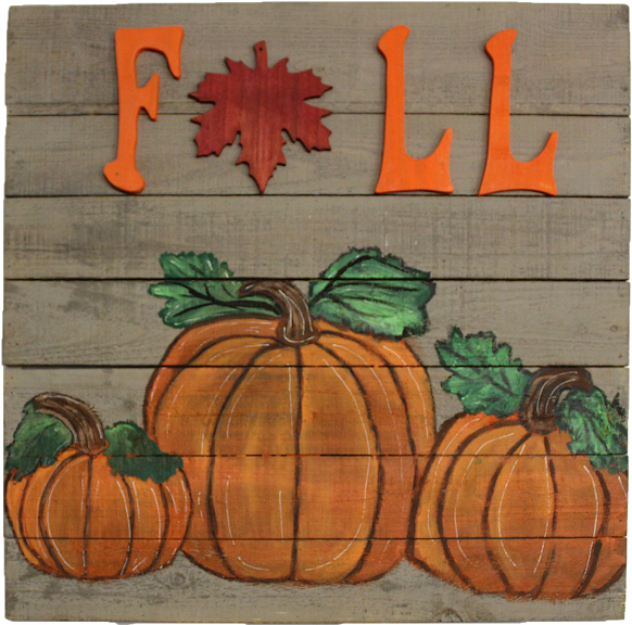 Ben Franklin Crafts And Frame Diy Pallet Signs Fall - Pumpkin (620x612), Png Download