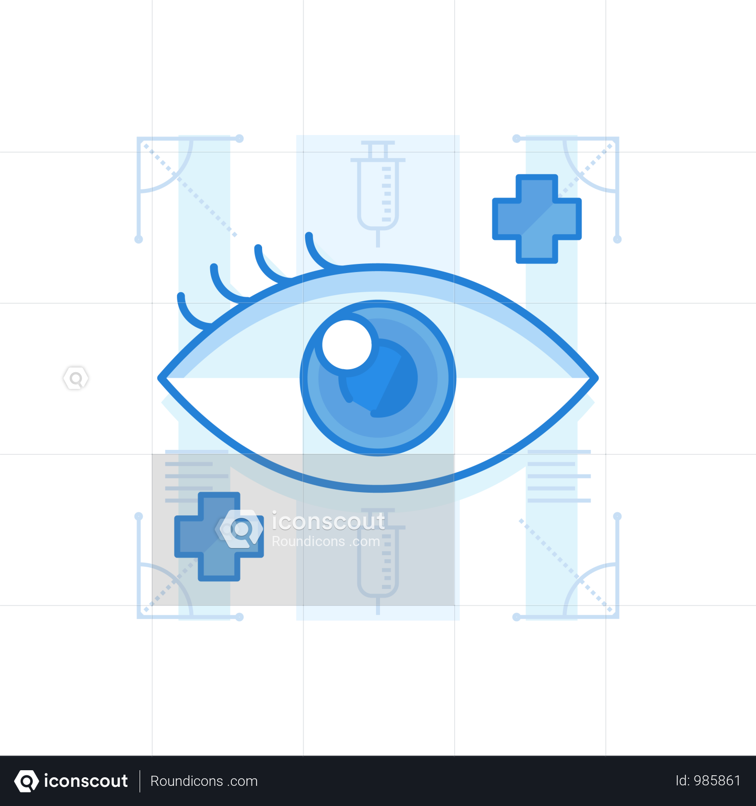 Eye Checkup Illustration Full Screen - Circle (1500x1600), Png Download