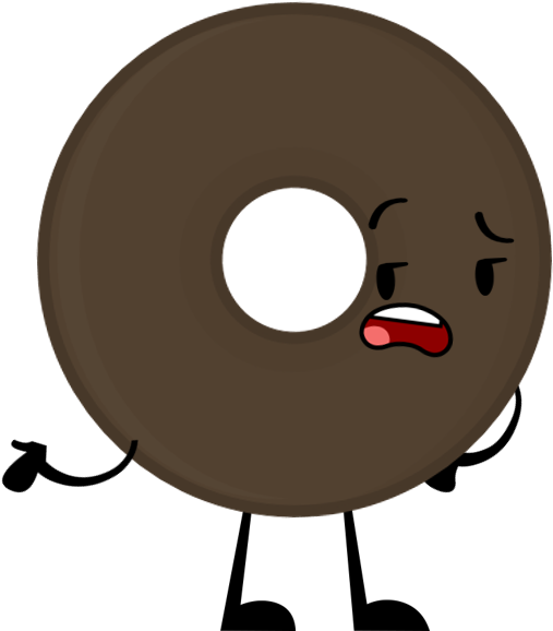 Chocolate Donut - Object Show Chocolate Donut (530x587), Png Download