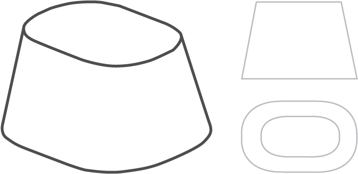 Sloped Rounded Rectangle - Line Art (779x420), Png Download