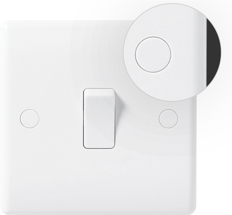 Flush Power Led And Inlaid Red Rocker Indicator Screw - Circle (800x800), Png Download