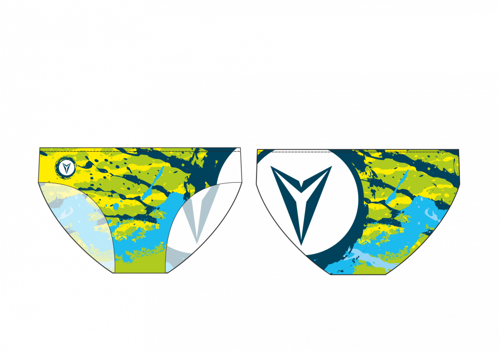 Splatter /blue On Green/ - Underpants (1000x707), Png Download