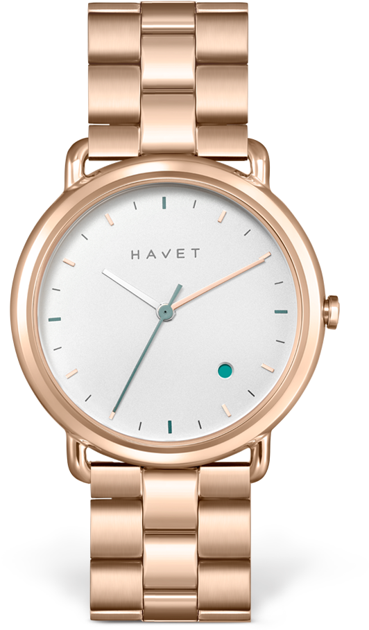 Oro Rosa Esfera Blanca Brazalete - Longines Conquest Womens Watch (735x1024), Png Download