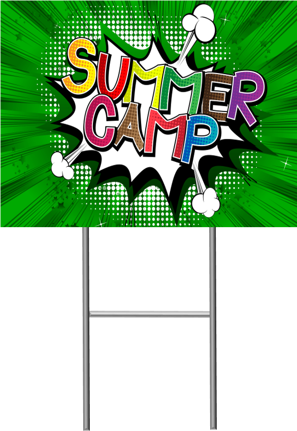 Summer Camp Yard Sign - Graphic Design (584x857), Png Download