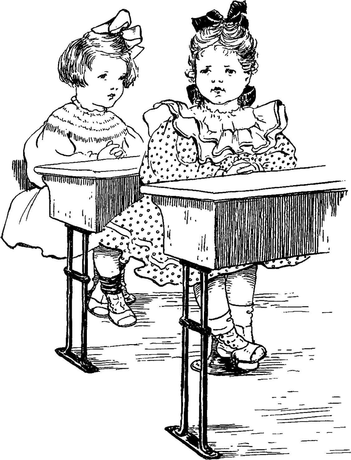 And, The Third Digital Children Image Shows Two, Well-dressed - Cartoon (1202x1600), Png Download