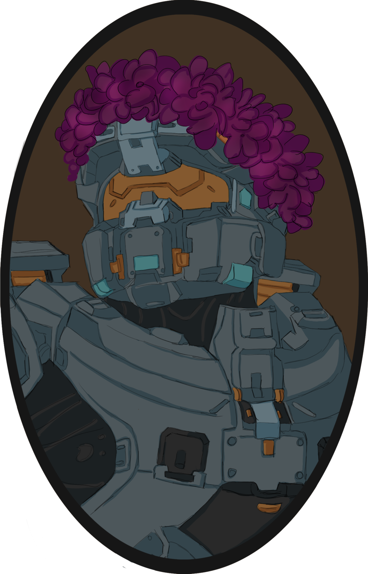 Transparent Flower Crown Blue Team For Y'all - Cartoon (1231x1920), Png Download