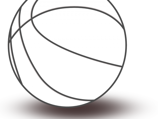 Basketball Clipart Outline - White (640x480), Png Download