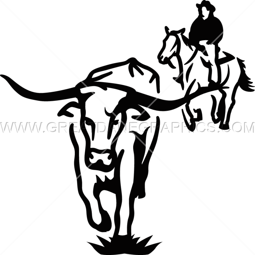 Longhorns - Longhorns Image Black And White (825x825), Png Download