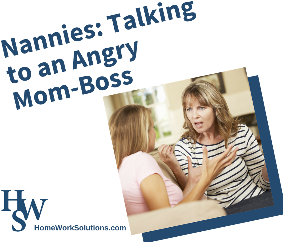 Nannies Talking To An Angry Mom Boss - Book (940x788), Png Download