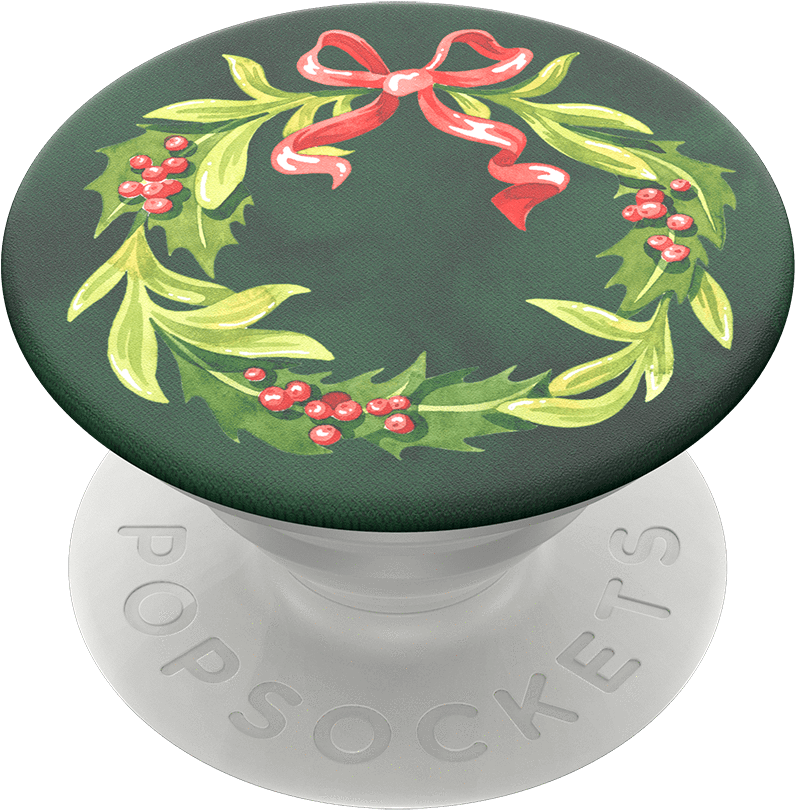 Holiday Wreath, Popsockets - Circle (989x1000), Png Download