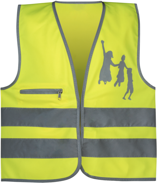 Safety Vest 7-14 Years Yellow - Vest (524x600), Png Download