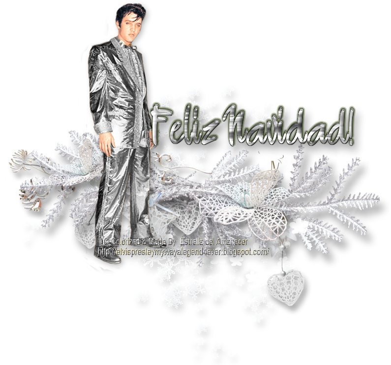Elvis Presley Feliz Navidad - Illustration (795x744), Png Download