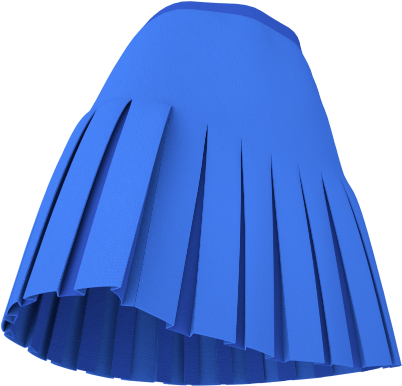 3d Box Pleated Skirt With Yoke - Miniskirt (1000x1000), Png Download