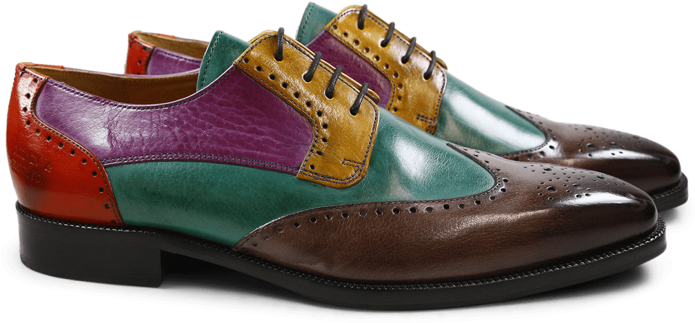 Derby Shoes Jeff 14 Stone Bottle Green Yellow Purple - Sneakers (1024x1024), Png Download