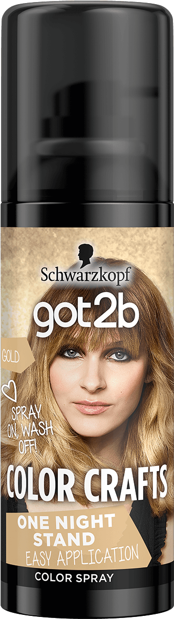 Got2b Color Com Color Crafts Gold - Schwarzkopf Hair Color Spray (970x1400), Png Download