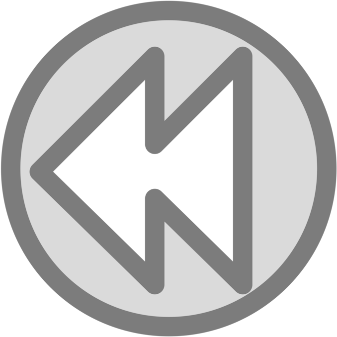 Computer Icons Download Arrow Button Symbol - Rewind Clipart (750x750), Png Download
