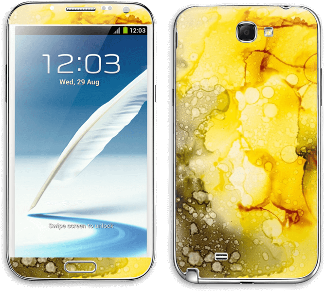 Yellow Color Splash - Samsung Galaxy Not 2 (800x684), Png Download