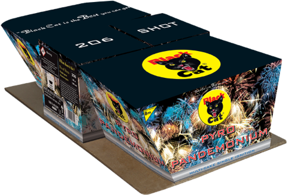 Pyro Pandemonium - Black Cat (1000x1000), Png Download