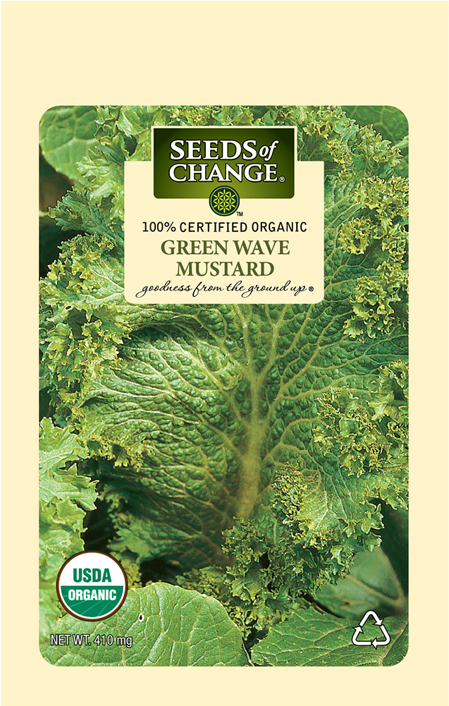 Organic Green Wave Mustard Seeds - Seeds Of Change (1000x1000), Png Download
