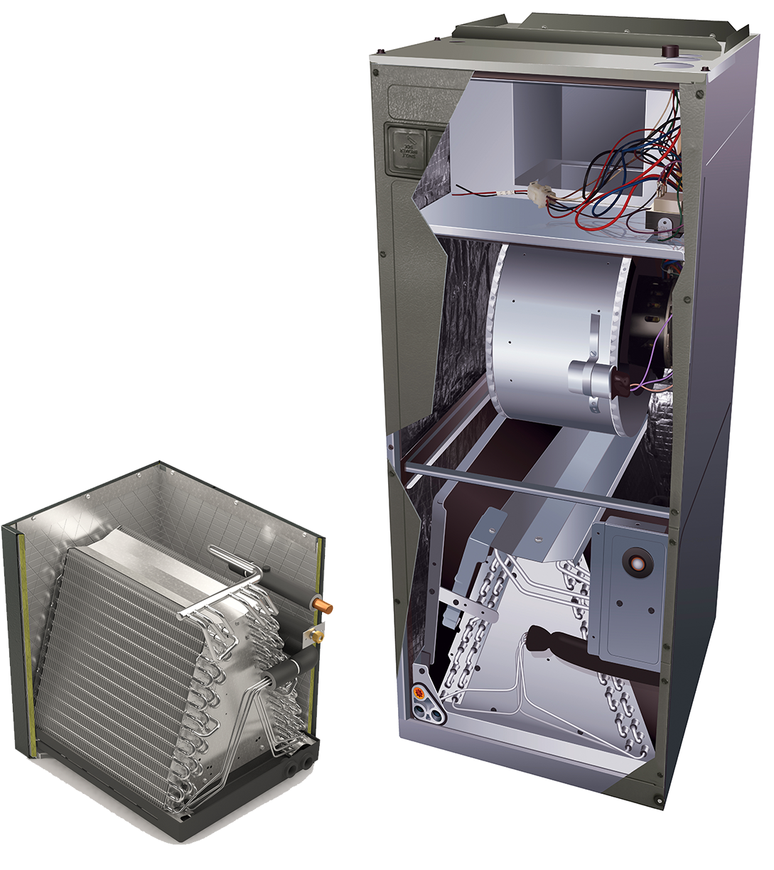 Air Handler Coil - Computer Case (1250x1250), Png Download