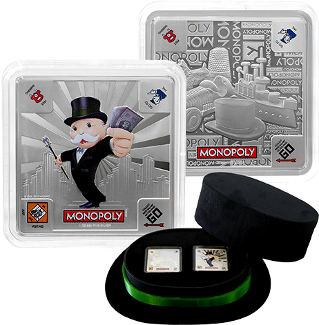 145642 Hero-570 - Monopoly Silver Coin Set (570x570), Png Download