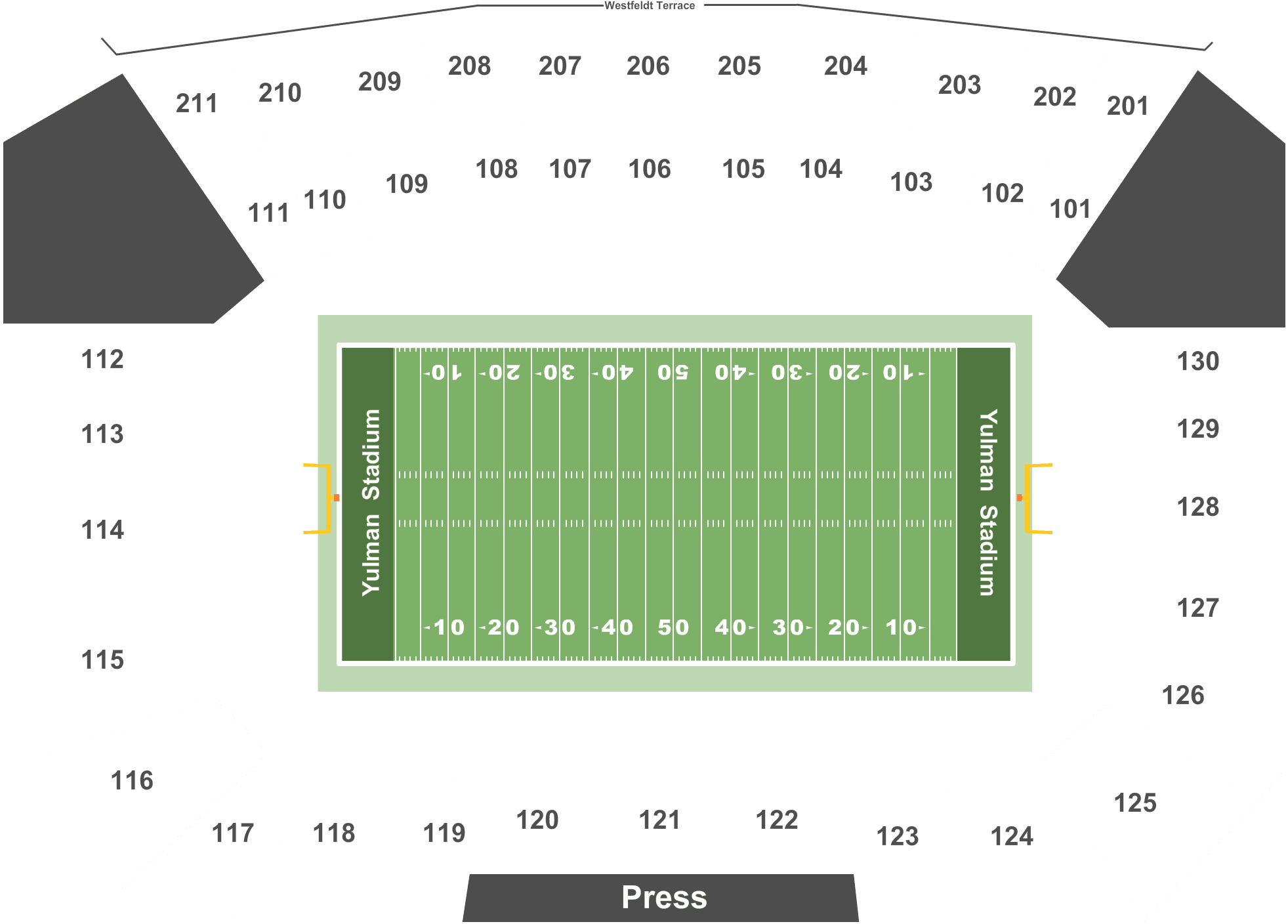 Vip Packages For Tulane Green Wave Tickets - Toledo Rockets Glass Bowl Seating Chart (2100x1720), Png Download