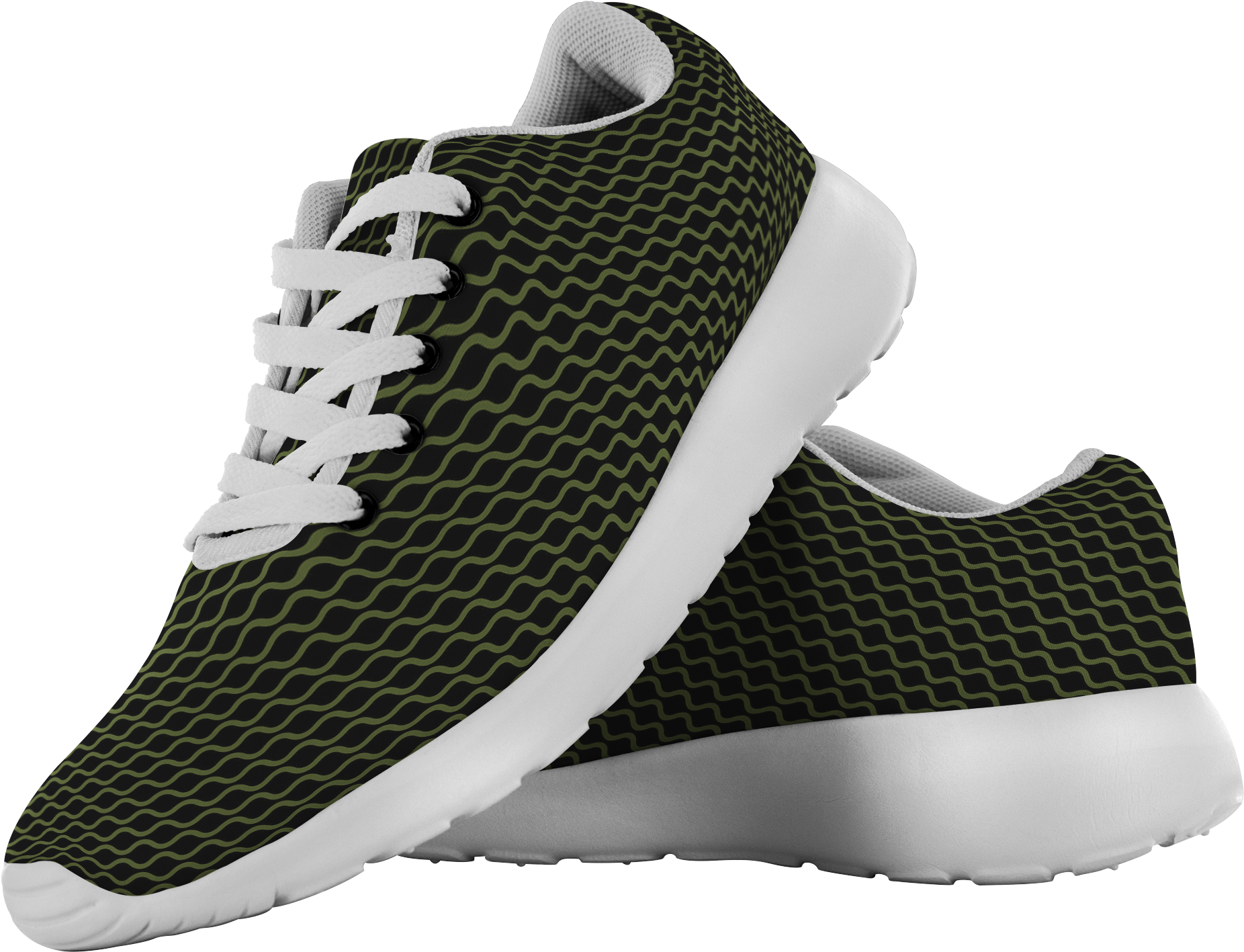 "green Wave" Running Shoes - Sneakers (2000x2000), Png Download