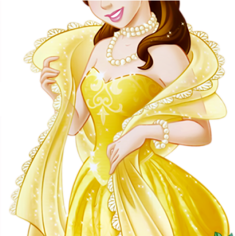 Disney Princesses Clipart Princess Belle - Princesas Da Disney Bela E A Fera (640x480), Png Download