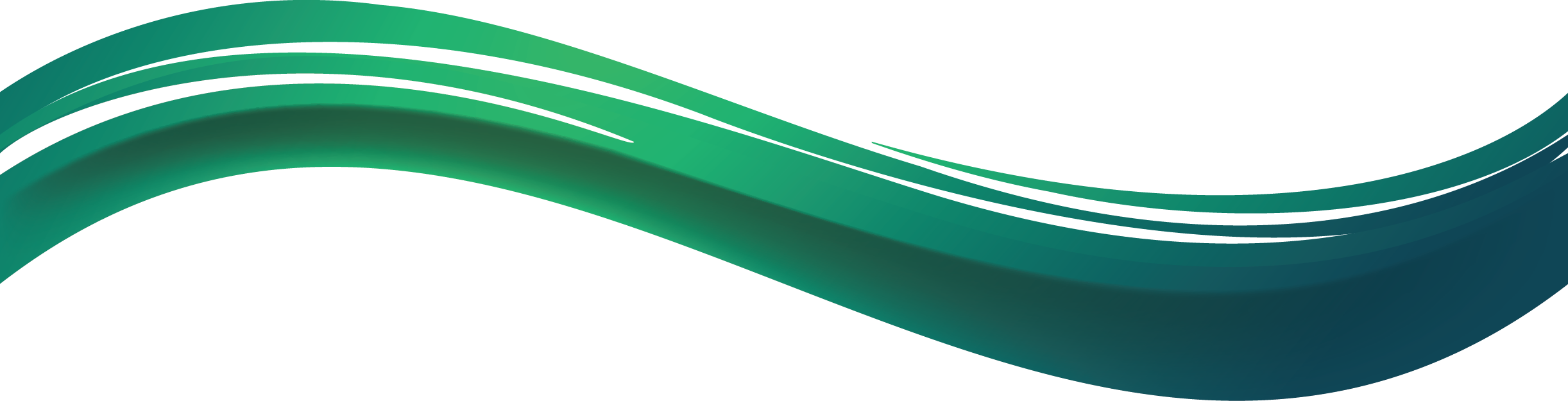 Green Wave - Tarpaulin (2444x625), Png Download