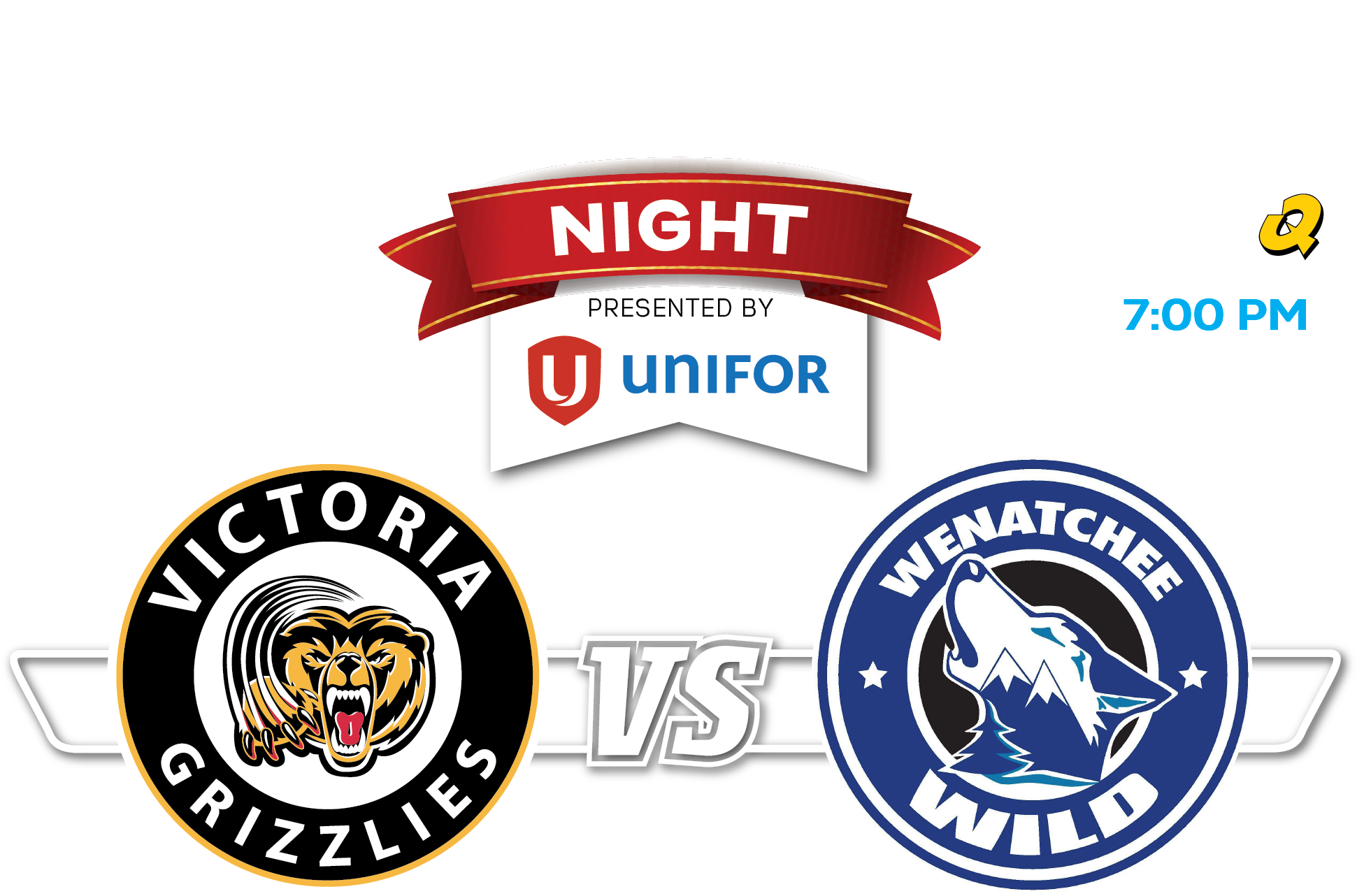 Victoria Grizzlies Vs Wenatchee Wild - Wenatchee Wild Hockey Logo (1947x1379), Png Download