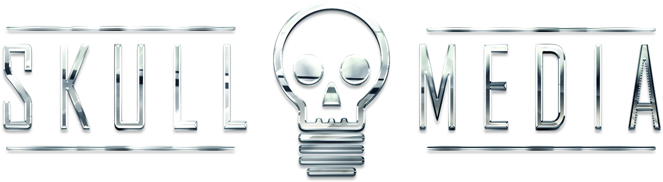 Skull Media Chrome-min - Skull (1500x500), Png Download
