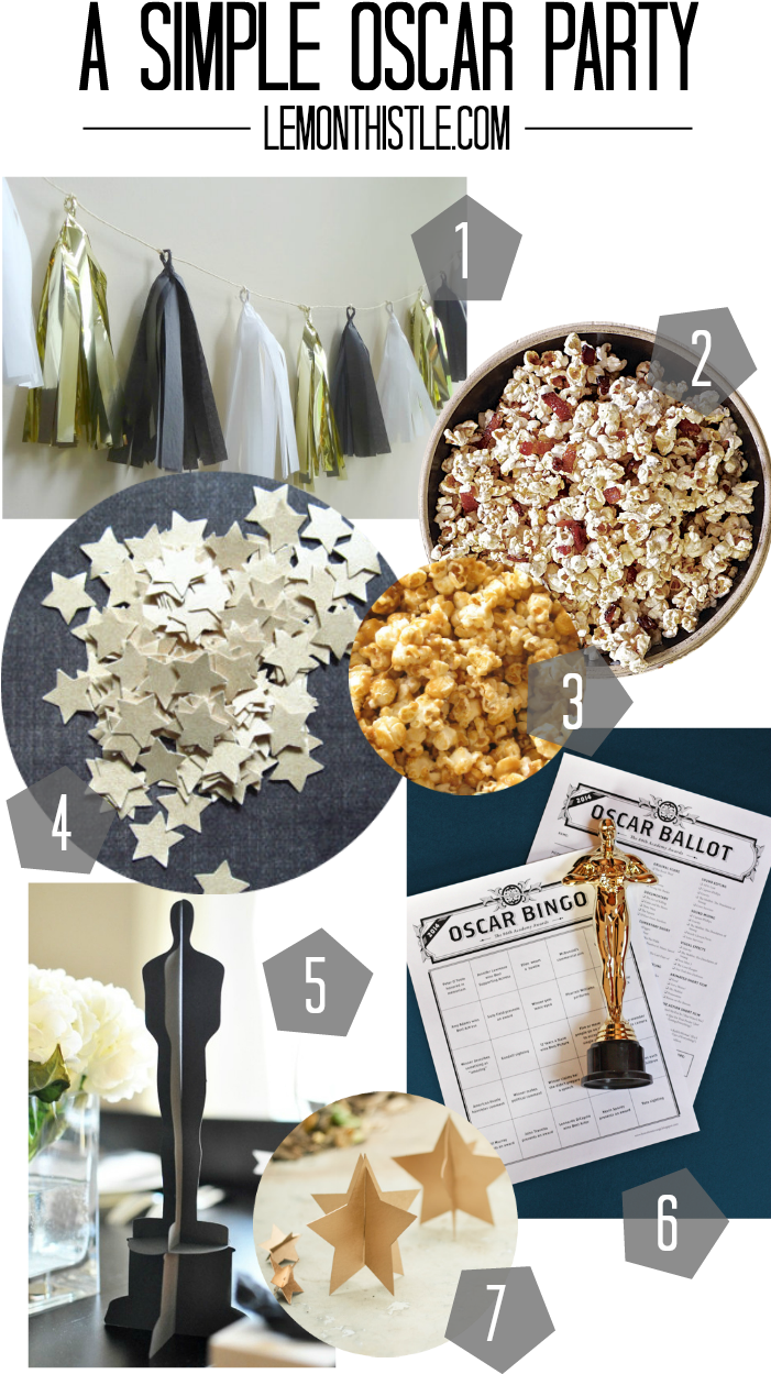 A Simple Oscar Party- Lemonthistle (700x1300), Png Download